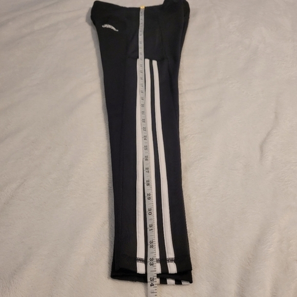 Adidas Aeroready 3 Stripe Classic Black and White Athletic Leggings Small - Picture 16 of 16